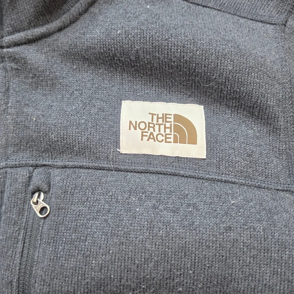 The North Face Gordon Lyons Jacket Mens Medium Gray Outdoor Zip Fleece Hiking